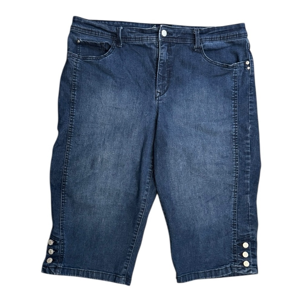 Dark Blue Denim Capri